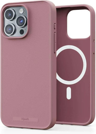 Njord Slim Umschlag Rückseite Kunststoff 2mm Rosa (iPhone 15 Pro)