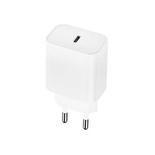 Maxlife Charger Without Cable with USB-C Port 20W Power Delivery Whites (MXTC-06)
