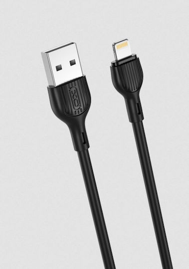 XO NB200 USB to Lightning Cable Μαύρο 2m (16.005.0140)