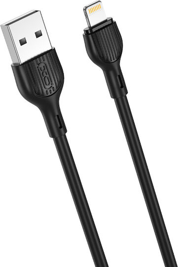 XO NB200 USB to Lightning Cable Μαύρο 2m (16.005.0140)