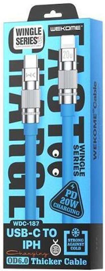 WK WDC-187 USB-C to Lightning Cable 20W Blue 1.2m (250679)
