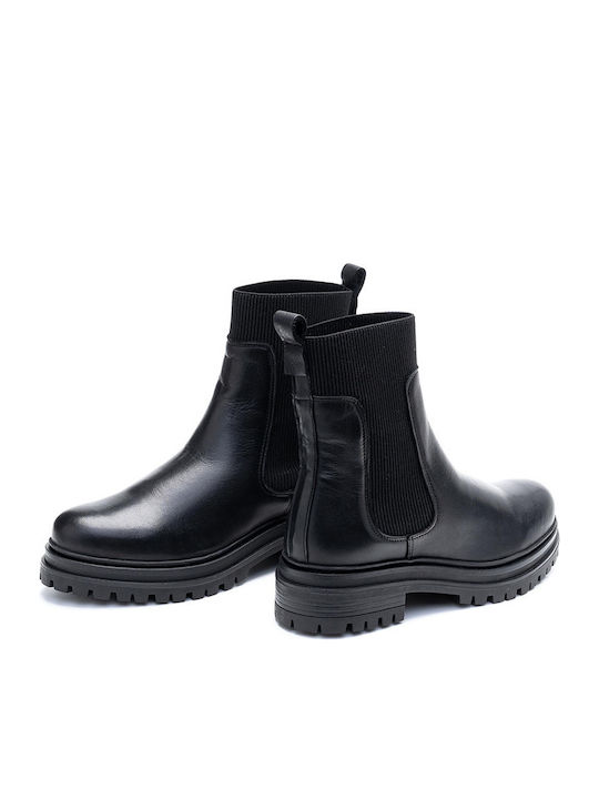 Ghete dama de piele Chelsea Negru
