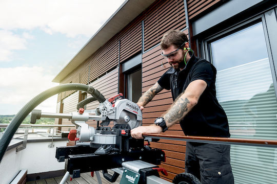 Metabo KGS 18 LTX BL 216 2x 8,0Ah Fierăstrău Cu Tăietor De Unghi La Rețea Diametru Disc 216mm