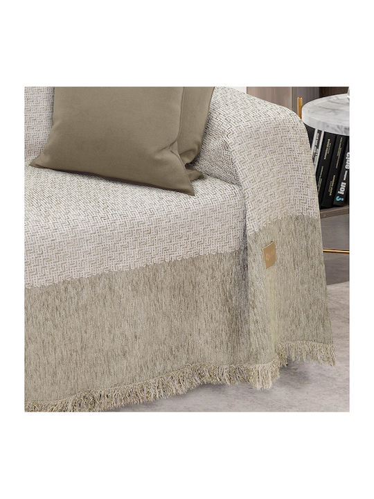 Lino Home Angollo Ριχτάρι Τριθέσιου Καναπέ Chenille 180x300εκ. Winter Taupe