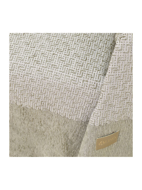 Lino Home Angollo Ριχτάρι Τριθέσιου Καναπέ Chenille 180x300εκ. Winter Taupe