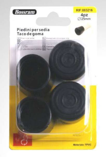 Herran Τσοχάκια Στρογγυλά με Διάμετρο 25mm 4τμχ 87000FDS94BK Herran Τσοχάκια Στρογγυλά με Διάμετρο 25mm 4τμχ 87000FDS94BK