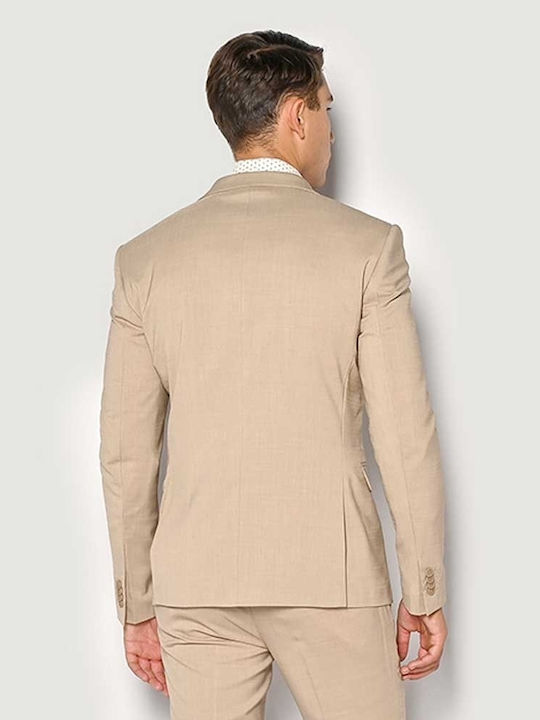 Men's Summer Suit Slim Fit Beige