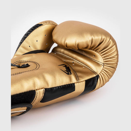 Venum Elite Boxing Gloves made of Synthetic Leather for Match Gold