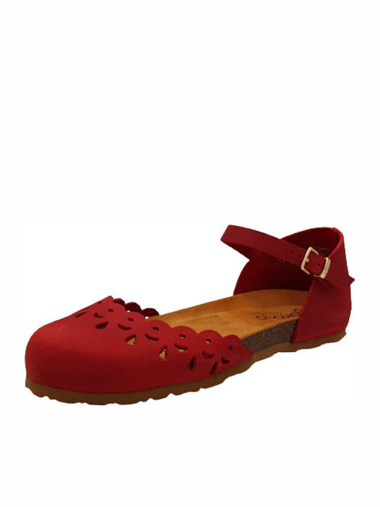 Yokono Ballerinas Villa 079 with Strap Red