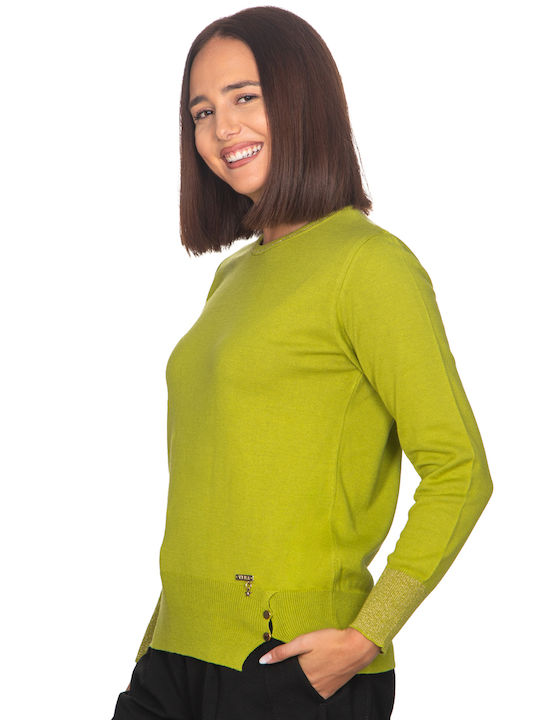 Vera Damen Bluse Baumwolle Langärmelig Grün