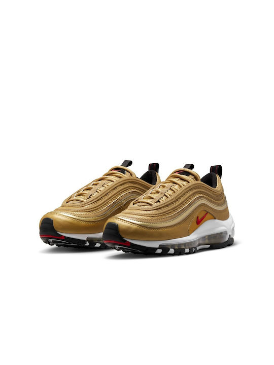 Nike Παιδικά Sneakers Air Max 97 Metallic Gold / Varsity Red / White / Back