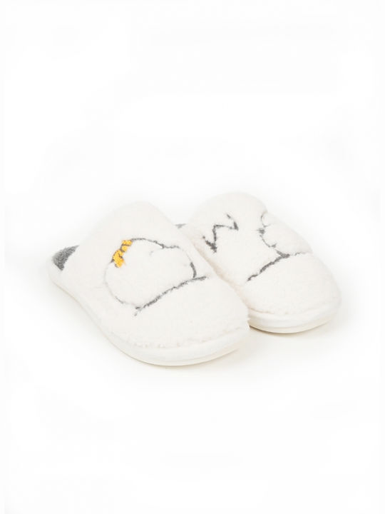 Piazza Shoes Women's Slippers with Fur White