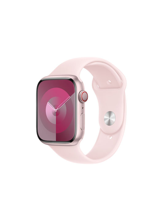 Apple Sport Band M/L Curea Silicon cu Pin roz deschis (Apple Watch 42/44/45mm - Ceas Apple 42/44/45mm)