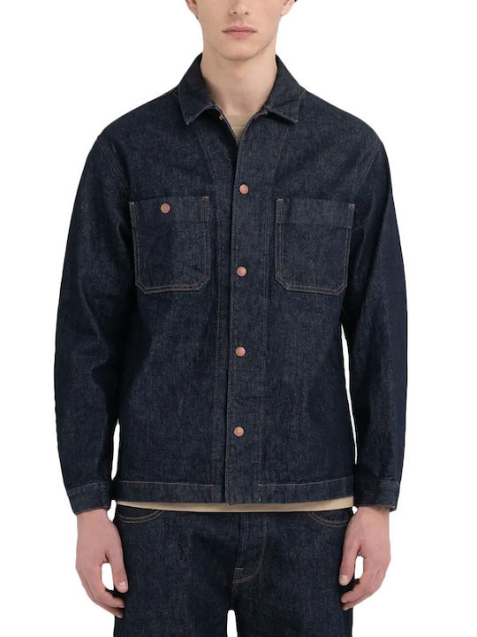 Replay Men's Shirt Long Sleeve Denim Blue