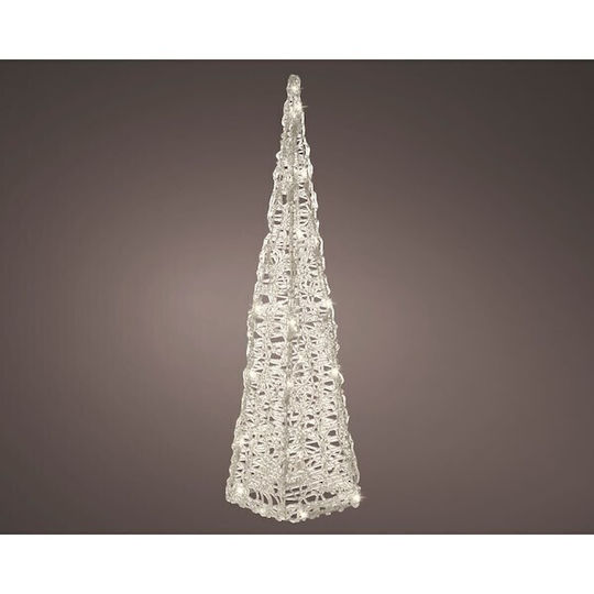 Christmas Decorative Illuminated Plastic Tree Pyramid 22cm Electric Transparent