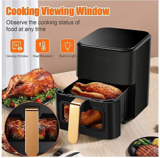 Royalty Line Air Fryer 6.5lt Μαύρο RL-AF-5408