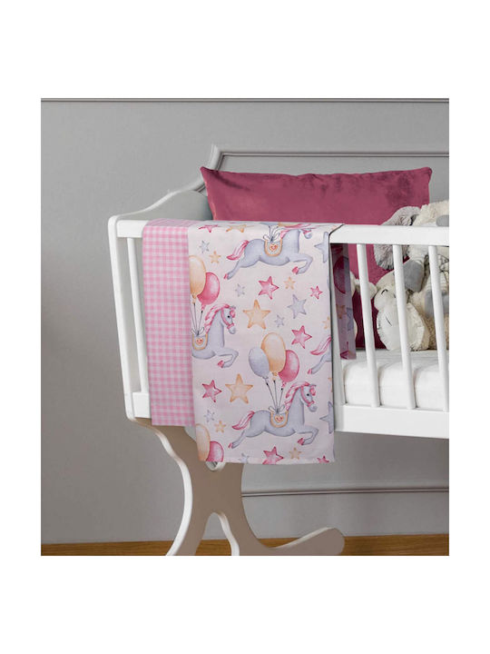 Greenwich Polo Club Baby Sheets Set Cradle Cotton Pink 70x120cm 232111118828