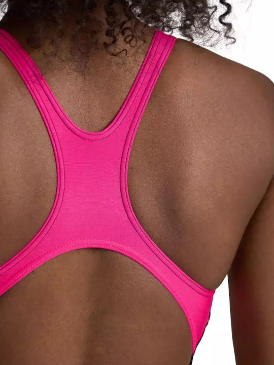 Swim Pro Back Graphic One-Piece Swimsuit Fuchsia