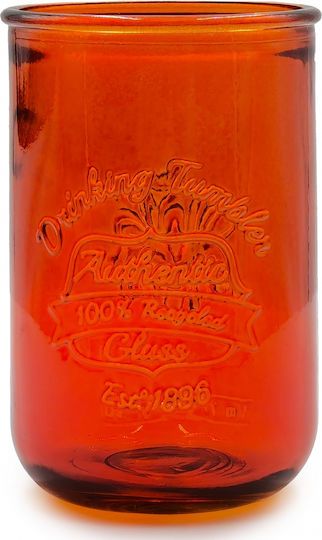 Glass Drops Glas Wasser aus Glas in Orange Farbe 400ml