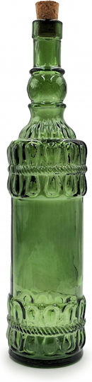 Glass Drops Μπουκάλι Νερού Γυάλινο με Φελλό Πράσινο 700ml