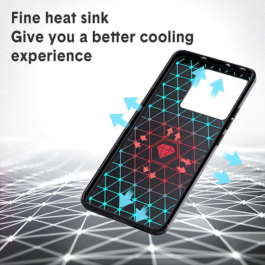 Techsuit Carbon Umschlag Rückseite Silikon Schwarz (Xiaomi 13T / 13T ProXiaomi 13T / 13T Pro)