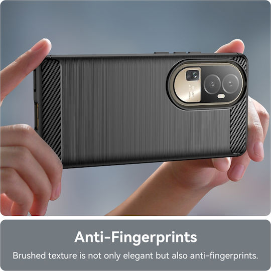 Techsuit Carbon Back Cover Σιλικόνης Μαύρο (Oppo Reno10 Pro Plus)