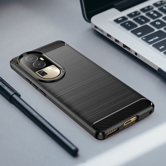Techsuit Carbon Back Cover Σιλικόνης Μαύρο (Oppo Reno10 Pro Plus)