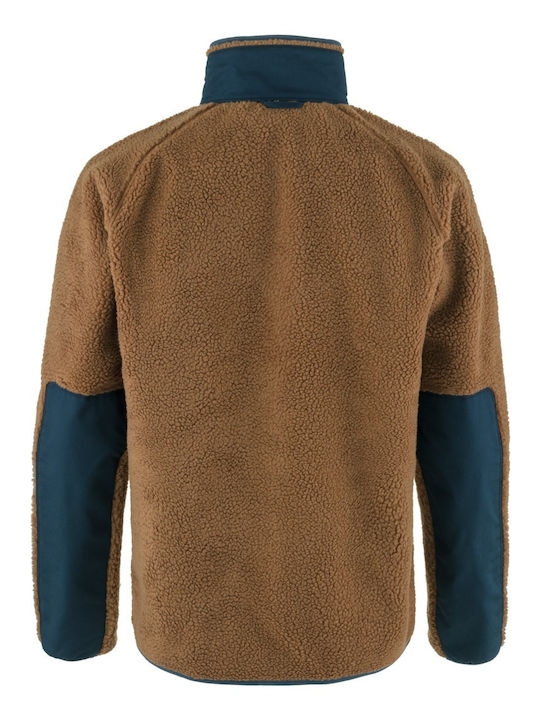 Fjallraven Men's Fleece Cardigan with Buttons Καφέ / Μπλε