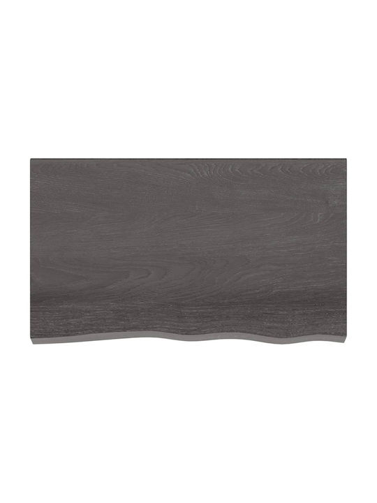 vidaXL Rectangular Office Desk Surface made of Solid Wood Dark Grey 100x60x2cm 3156431 1pcs