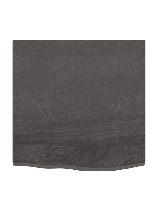 vidaXL Rectangular Office Desk Surface made of Solid Wood Dark Grey 60x60x4cm 3156414 1pcs
