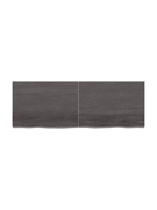 vidaXL Rectangular Office Desk Surface made of Solid Wood Dark Grey 140x50x4cm 3156442 1pcs