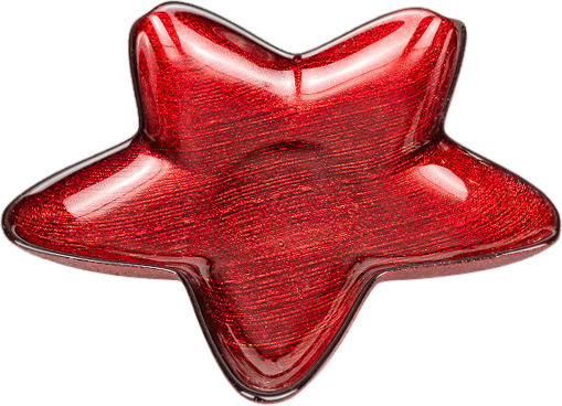 General Trade Ornament de masă de Crăciun Platou Roșu L23xW23cm.