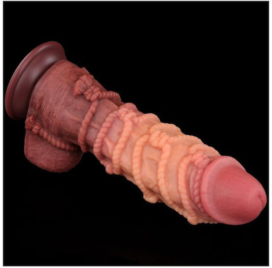Lovetoy Ρεαλιστικό Dildo με Όρχεις και Βεντούζα Flesh 27cm