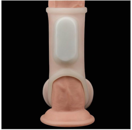 Lovetoy Προέκταση Πέους με Δόνηση Λευκή 15cm