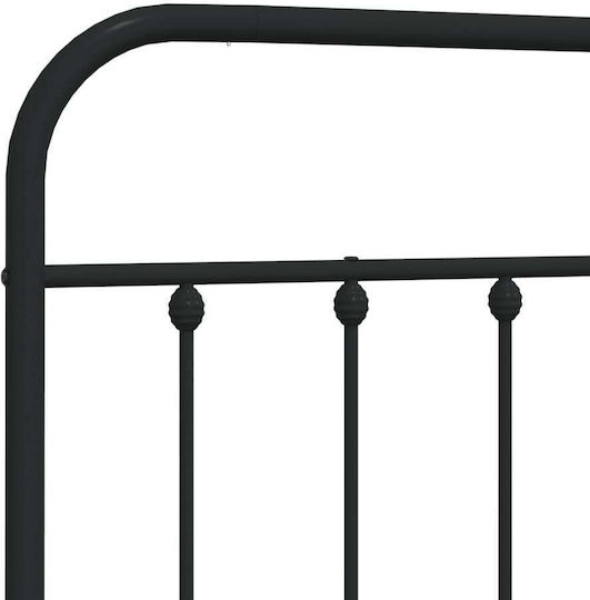 vidaXL Metal Bed Headboard Black 206x100cm
