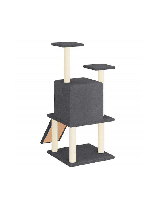 vidaXL Scratching Post Cat Trees Gray 3 levels 78.5x60x110cm