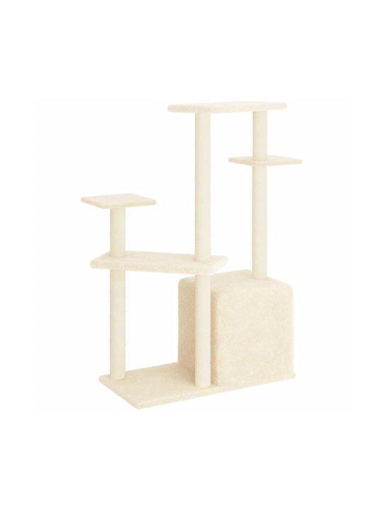 vidaXL Kratzbaum Katzenbäume Beige 5 Ebenen 91x53.5x107.5cm