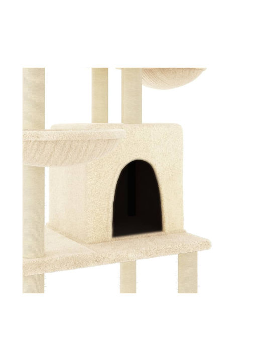 vidaXL Scratching Post Cat Trees Beige 103.5x90x180cm