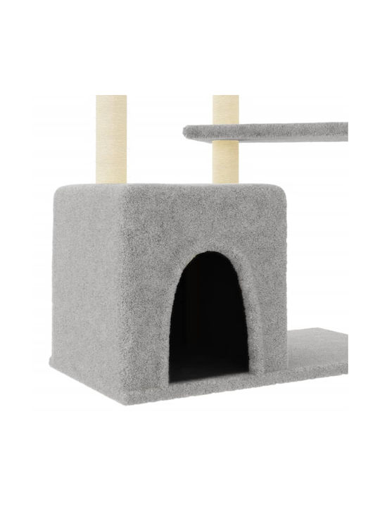 vidaXL Scratching Post Cat Trees Gray 5 levels 91x53.5x107.5cm