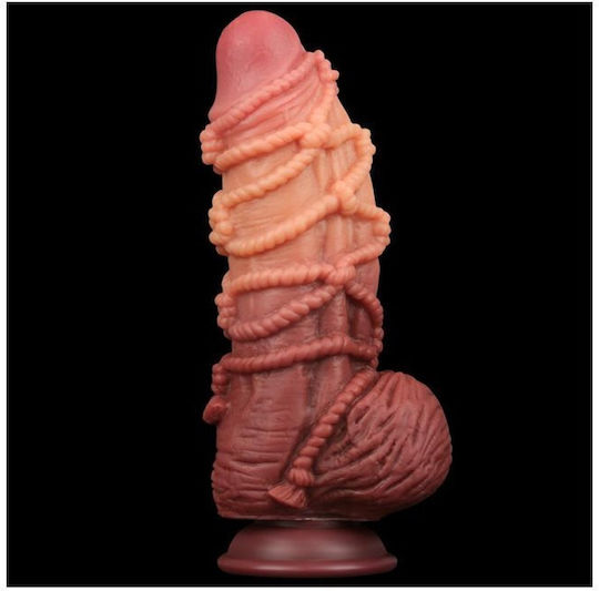 Lovetoy Glass Dildo with Balls and Suction Cup Flesh 24.5cm
