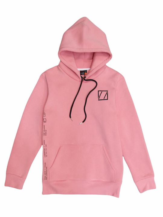 Cover Jeans Men's Sweatshirt with Hood Pink