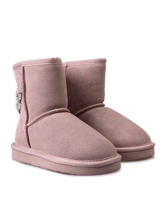 Cipria Lederne Kinderstiefeletten Rosa