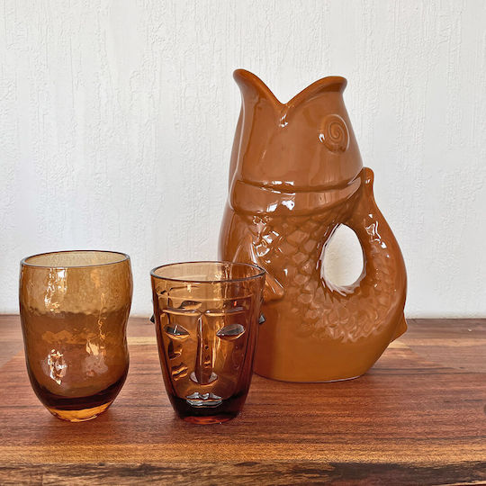 Selected by Pragmatic Mason Glass Water Glass in Honey Color