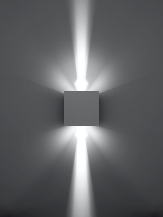 Sollux Стенно Външно Осветително Тяло LED IP54 6W с Топло бяло Светлина 11x11x11εκ.