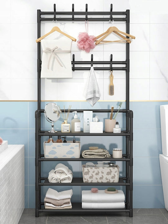 Muvu Home Floor Garment Rack made of Metal Black 80x25x154cm
