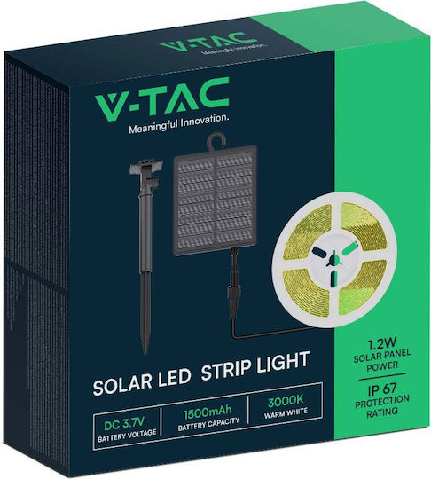 V-TAC Lampă Solară 1.2W 120lm Alb Natural 4000K cu Telecomandă IP67 18.5cmx20cmx5.5cmcm