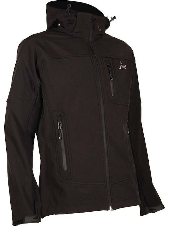 Χειμωνιάτικο Μπουφάν Softshell Αδιάβροχο και Αντιανεμικό Μαύρο