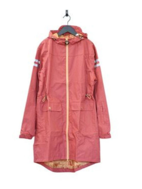 Ducksday Women's Short Lifestyle Jacket Waterproof for Winter Red