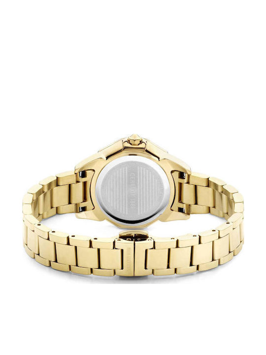 Jesina Crystals Womens Watch 30mm Battery with Gold Stainless Steel Bracelet