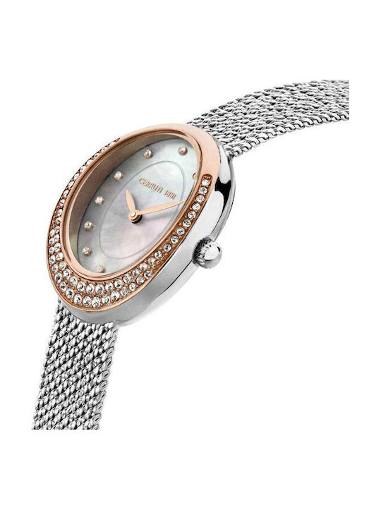 Cerruti Crystals Ceas de Damă cu Argintiu Brățară Metalică